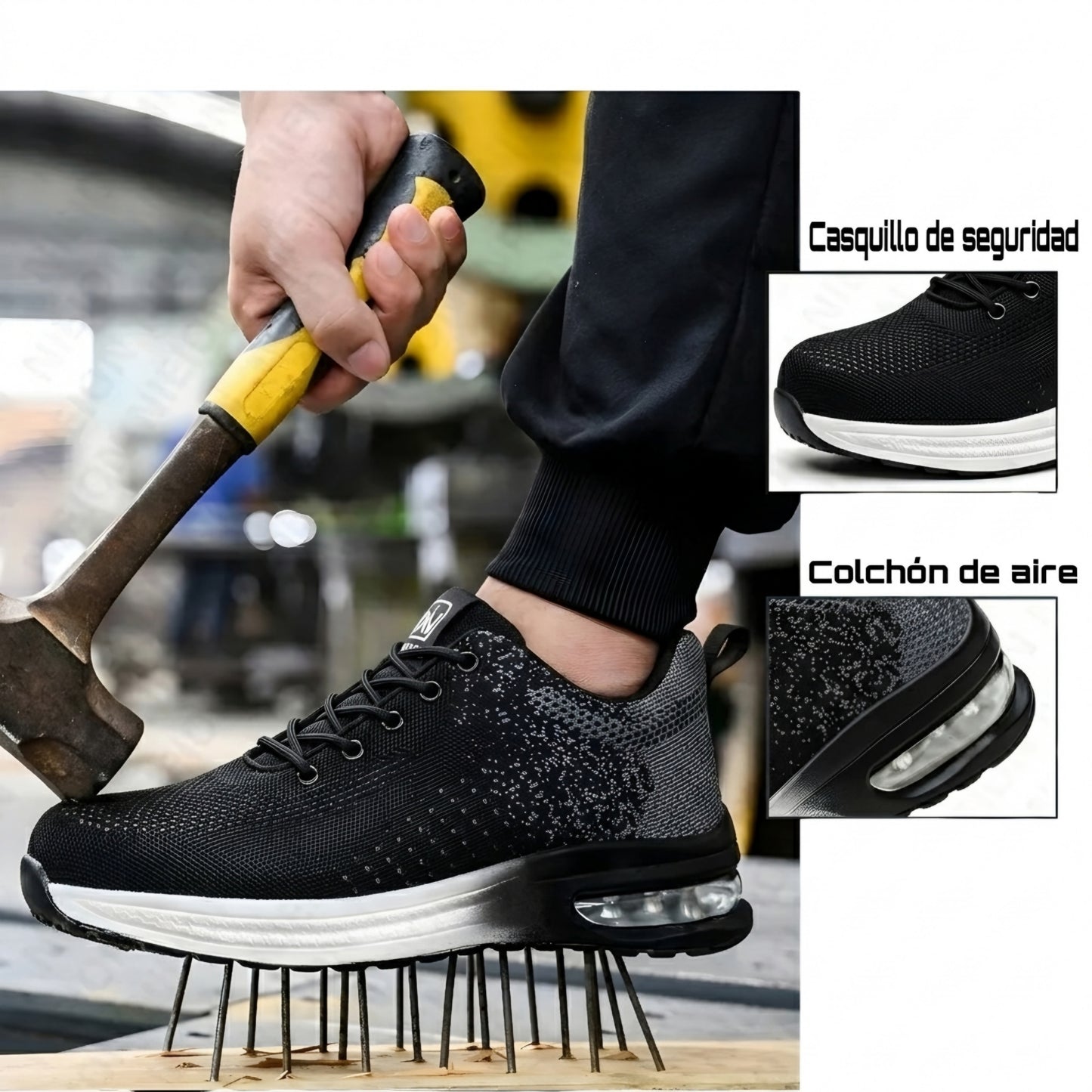 Tenis de Seguridad Deportivos NIEION BLACK